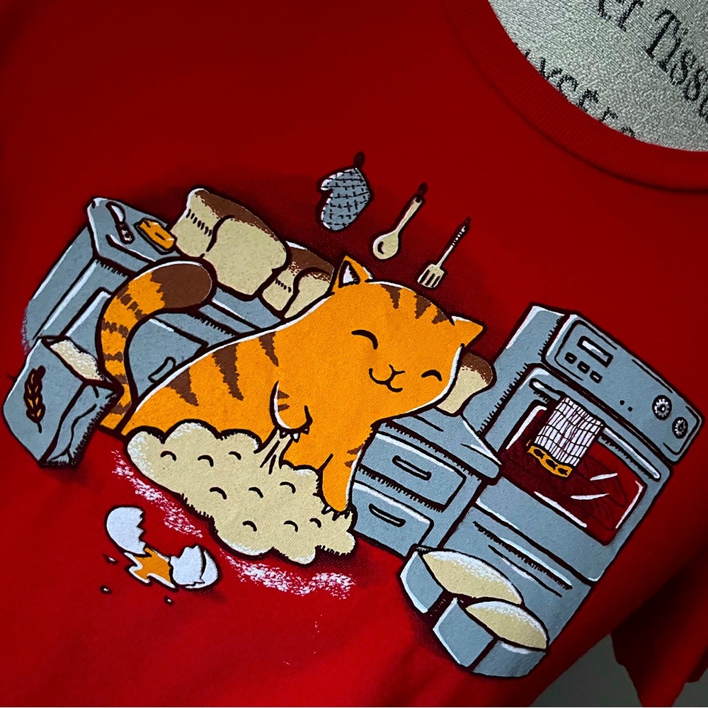Woot! Red Medium Cat Tee